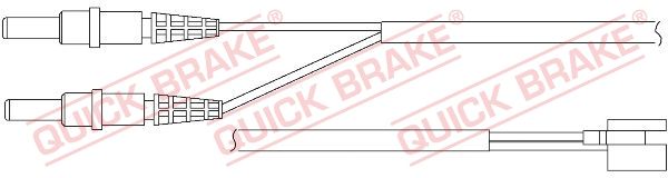 QUICK BRAKE įspėjimo kontaktas, stabdžių trinkelių susidėvėjim WS 0170 A